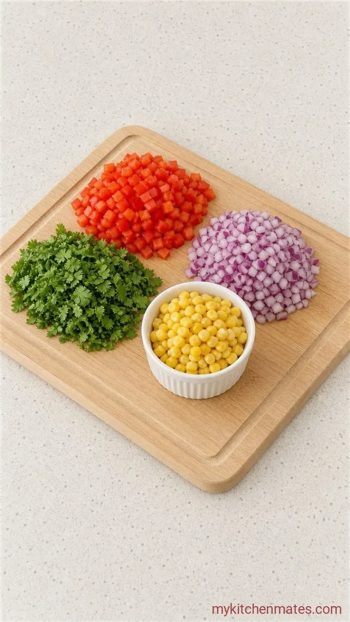 Meal-Prep Quinoa Black Bean Salad with Lime Dressing Step 2: Chop the Vegetables