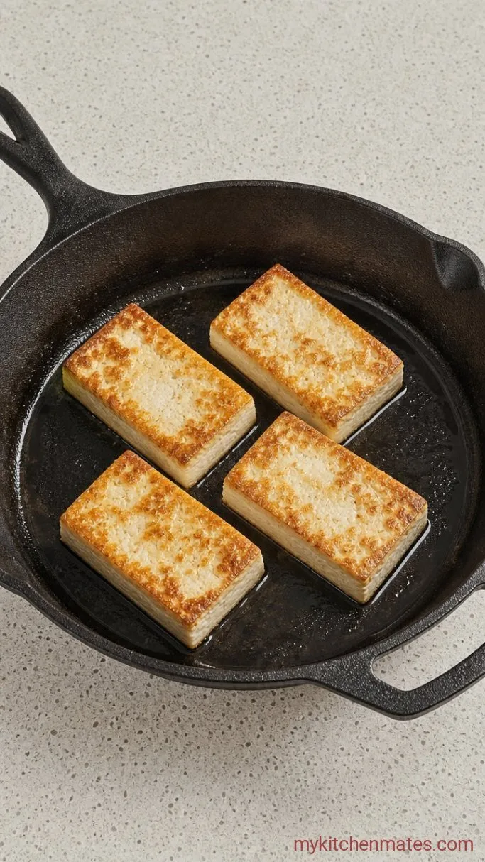 Step 2: Coat and Sear the Tofu