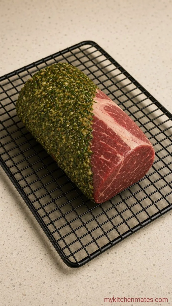 Juicy Air Fryer Roast Beef in 35 Minutes Step 2: Coat the Beef