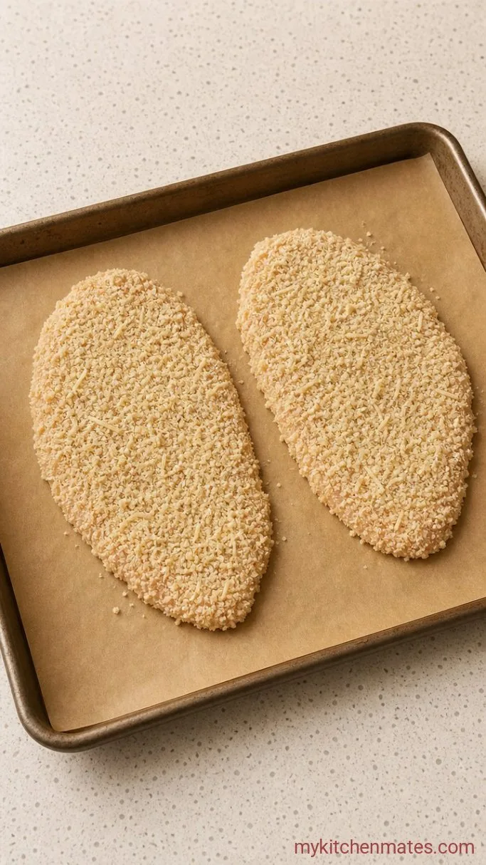 Crispy Baked Panko Chicken Breast in 30 Minutes Step 2: Coat the Chicken Breasts