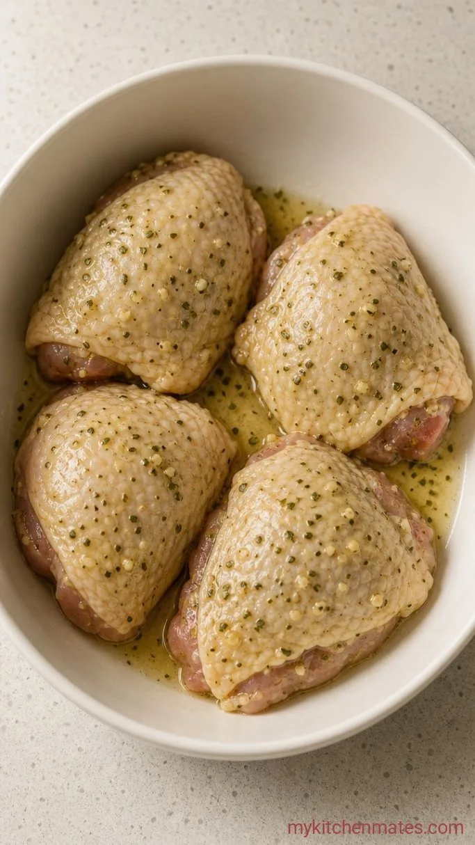 Juicy Grilled Chicken Thighs Step 2: Coat the Chicken