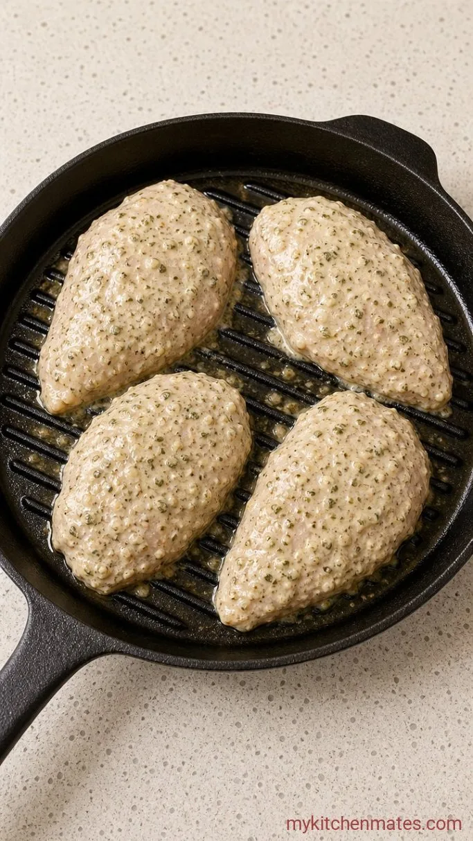 Juicy Mediterranean Grilled Chicken Step 2: Coat the Chicken