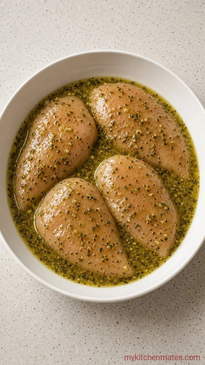 Juicy Italian Grilled Chicken Breasts Step 2: Coat the Chicken