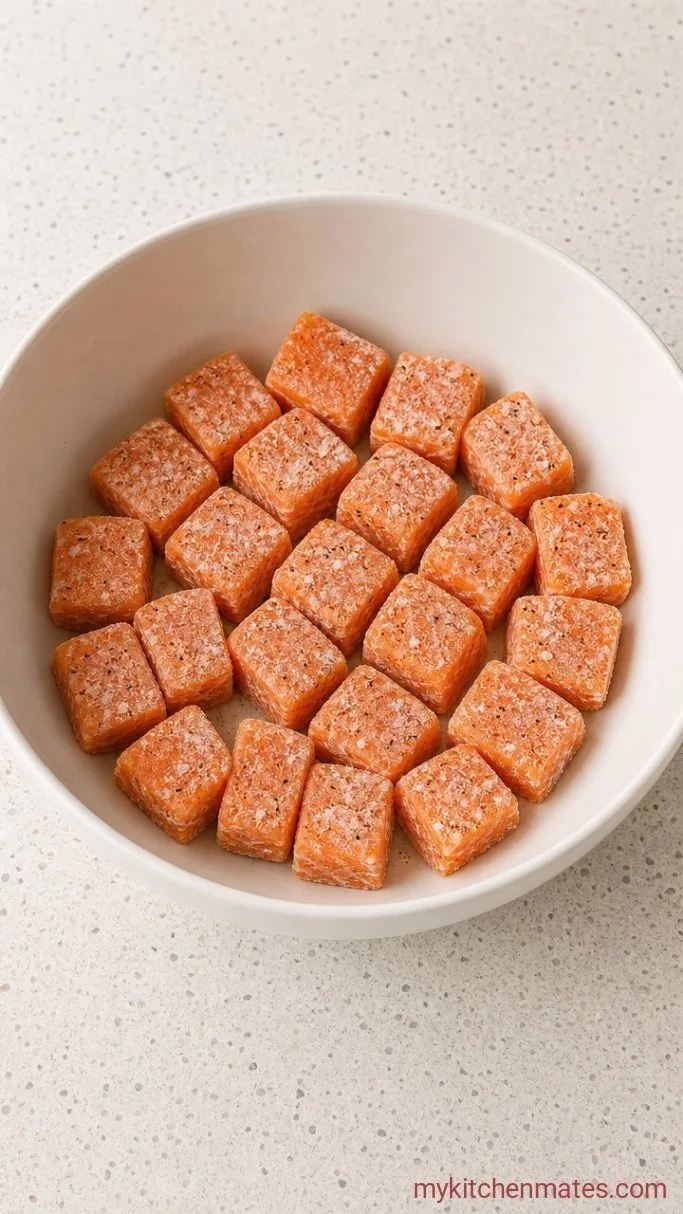 Crispy Air Fryer Bang Bang Salmon Bites Step 2: Coat the Salmon