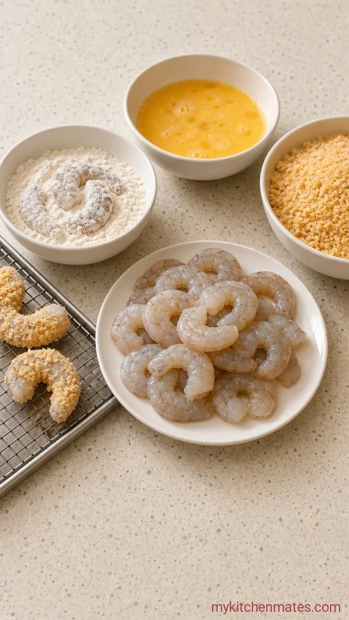 Crispy Baja Shrimp Tacos in 25 Minutes Step 2: Coat the Shrimp