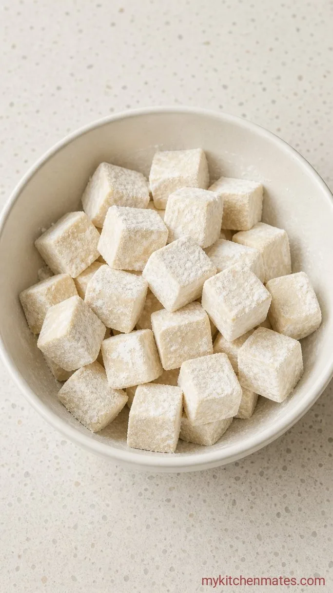 Crispy Sweet and Sour Tofu (Ready in 30 Minutes) Step 2: Coat the Tofu
