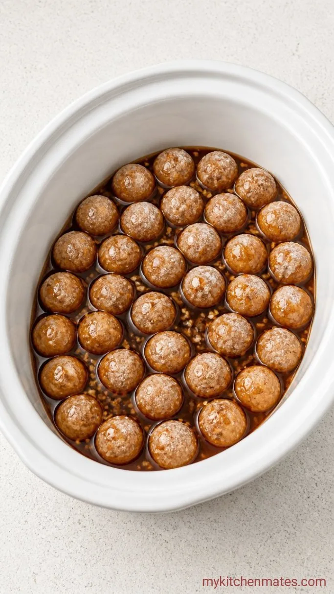 Sticky Slow Cooker Teriyaki Meatballs Step 2: Combine Everything in the Slow Cooker