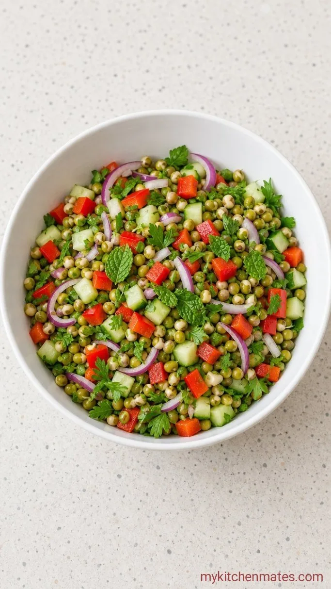 Bright 15-Minute Mung Bean Salad with Lemon and Herbs Step 2: Combine the Beans and Veggies