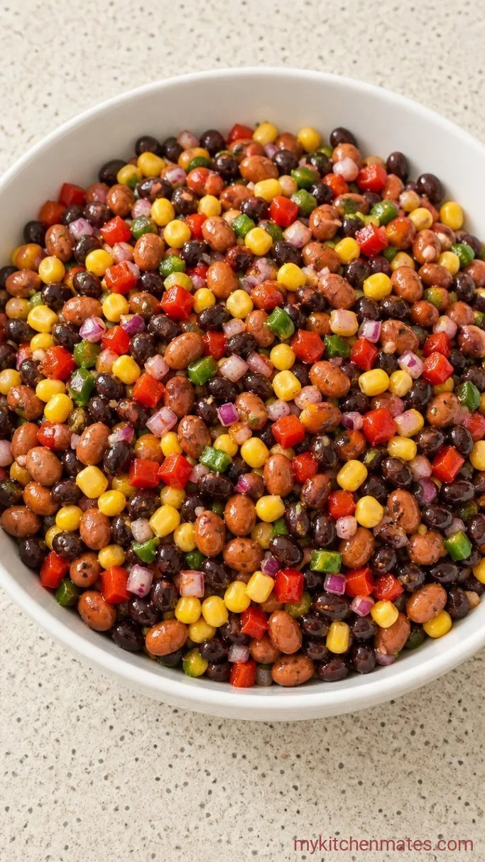 Quick Mexican Bean Salad with Cilantro Lime Dressing Step 2: Combine the Salad