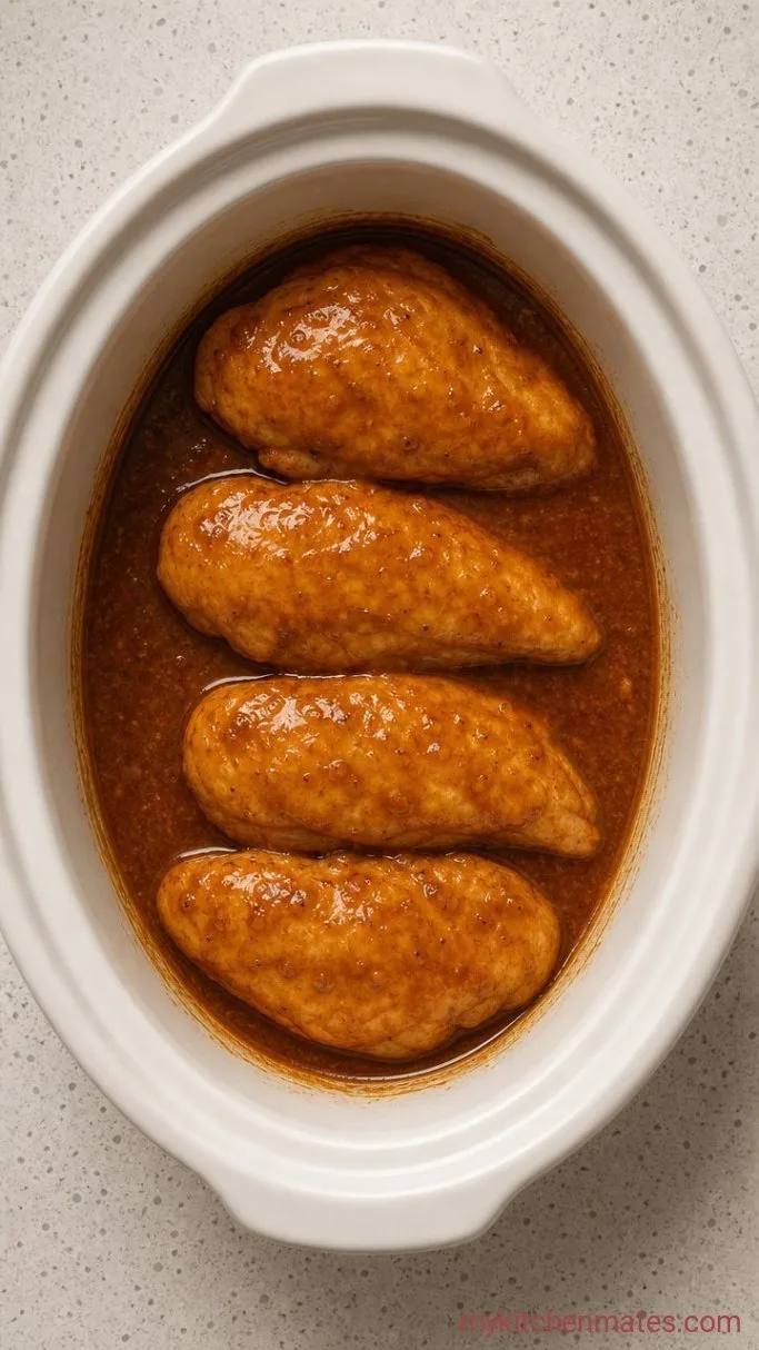 4-Ingredient Slow Cooker Shredded Buffalo Chicken Step 2: Cook Low and Slow