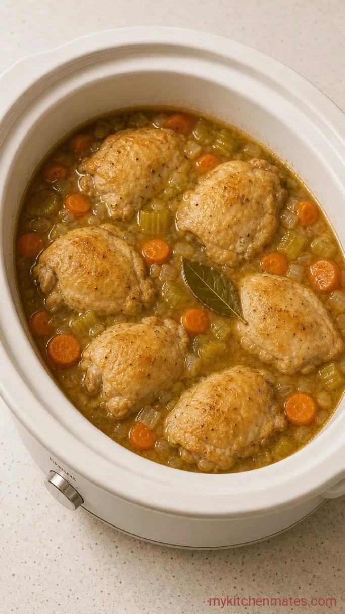 Hearty Crockpot Chicken Vegetable Soup Step 2: Cook Low and Slow