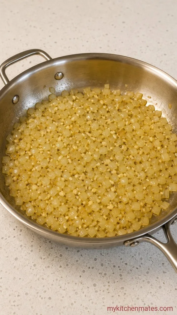 Easy Crockpot Taco Meat Step 2: Cook the Aromatics