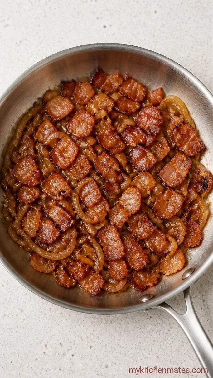 Step 2: Cook the Bacon and Onions
