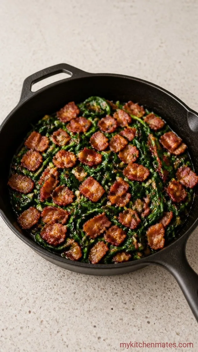 Step 2: Cook the Bacon and Wilt the Spinach