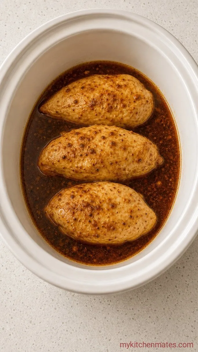 3-Ingredient Crockpot Shredded Chicken Step 2: Cook the Chicken