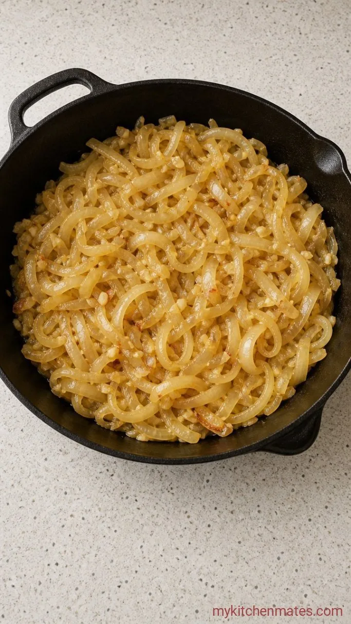 Creamy Crockpot French Onion Chicken Step 2: Cook the Onions