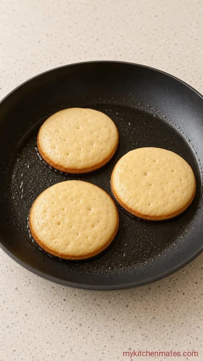 4-Ingredient Fluffy Egg White Pancakes Step 2: Cook the Pancakes