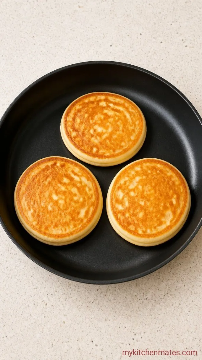4-Ingredient Fluffy Protein Pancakes Step 2: Cook the Pancakes