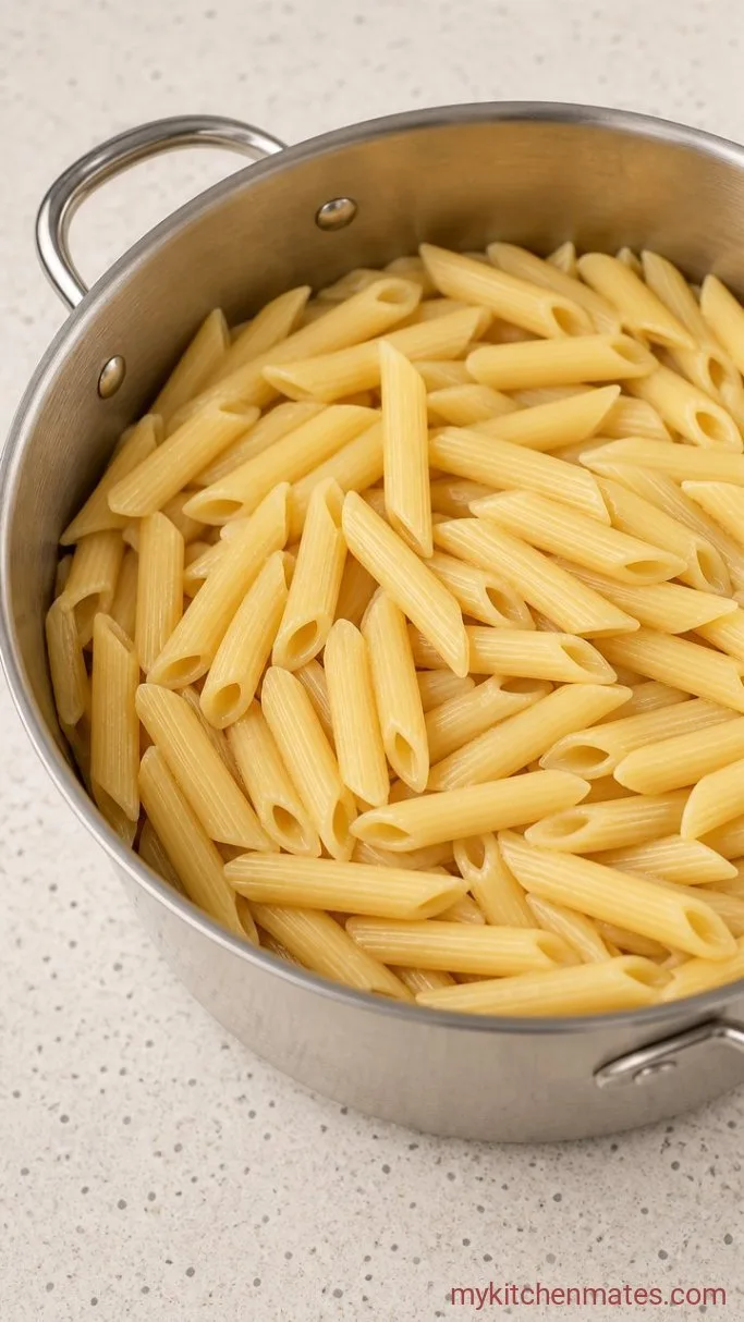 Creamy Shredded Chicken Pasta in 30 Minutes Step 2: Cook the Pasta
