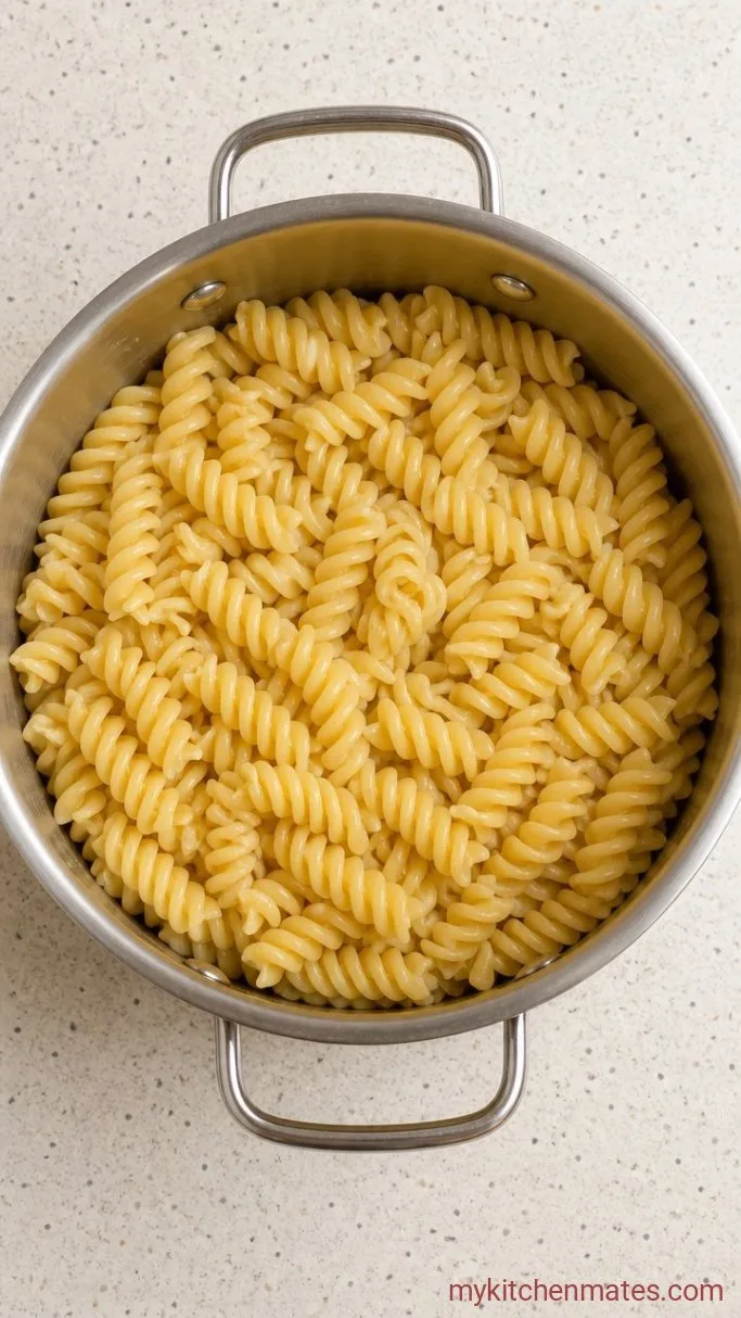 Quick Basil Pesto Pasta Salad Step 2: Cook the Pasta