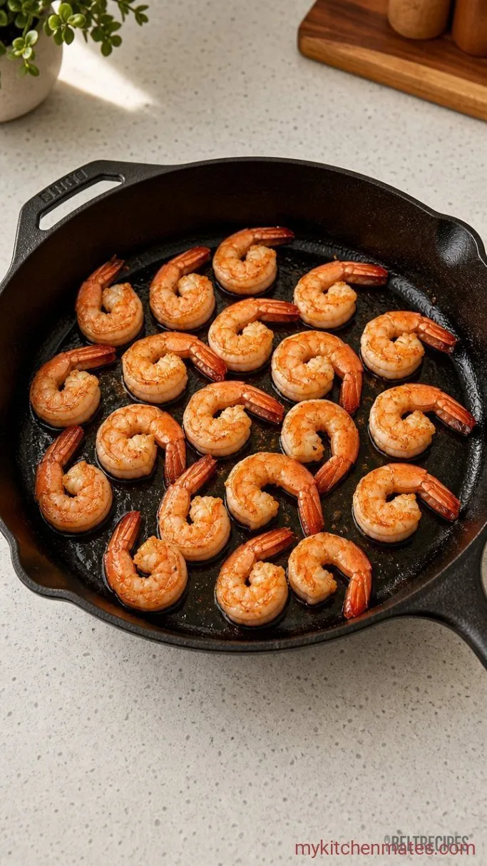 One-Pan Honey Garlic Shrimp, Sausage, and Broccoli Step 2: Cook the Shrimp