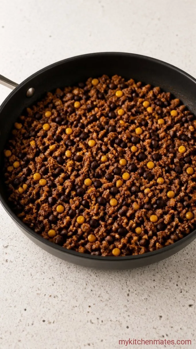Loaded Taco Stuffed Sweet Potatoes Step 2: Cook the Taco Filling