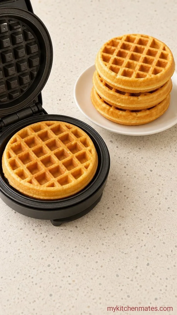 15-Minute 3-Ingredient Banana Waffles Step 2: Cook the Waffles