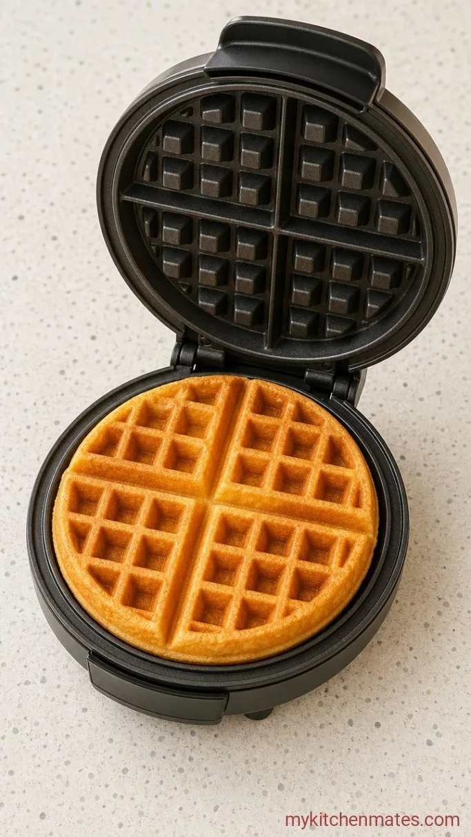 Fluffy High Protein Waffles (Cottage Cheese Trick) Step 2: Cook the Waffles