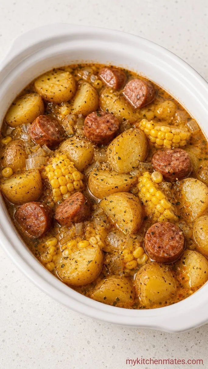 Dump-and-Go Crockpot Shrimp Boil Step 2: Cook Until the Potatoes Are Tender