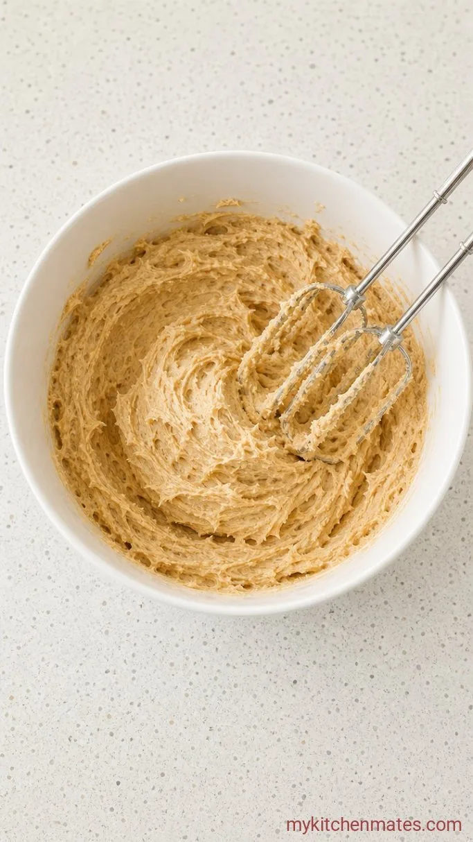 Soft & Chewy Sourdough Peanut Butter Cookies Step 2: Cream the Peanut Butter and Sugars