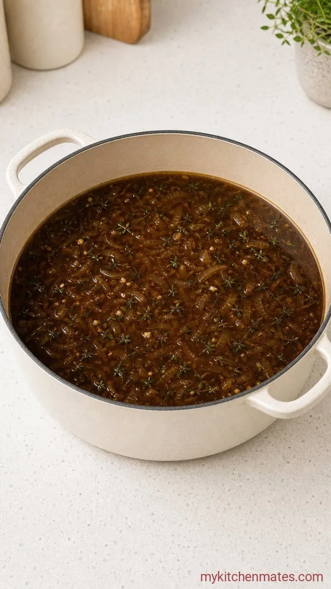 Step 2: Deglaze and Build the Broth