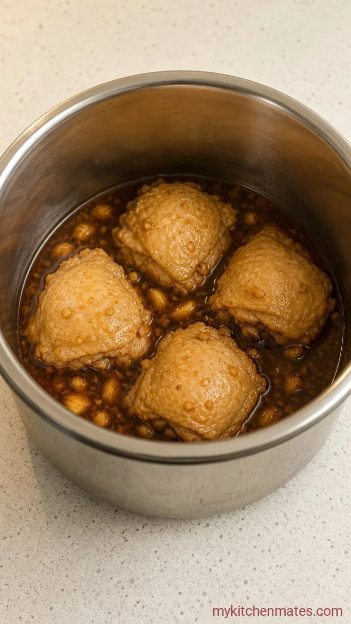 Step 2: Deglaze and Pressure Cook