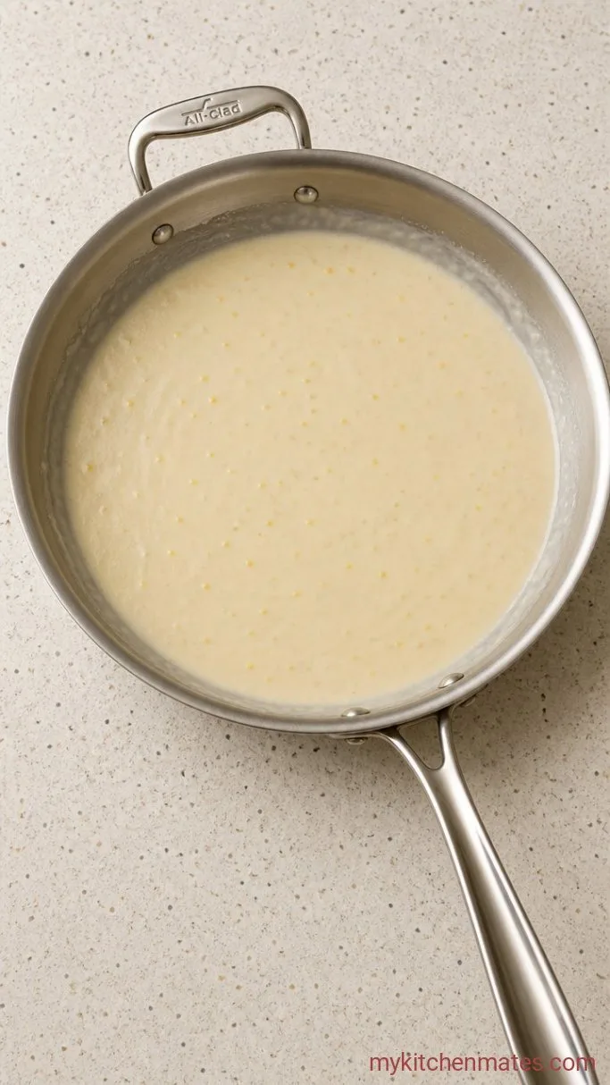 Step 2: Deglaze with Wine and Add Cream