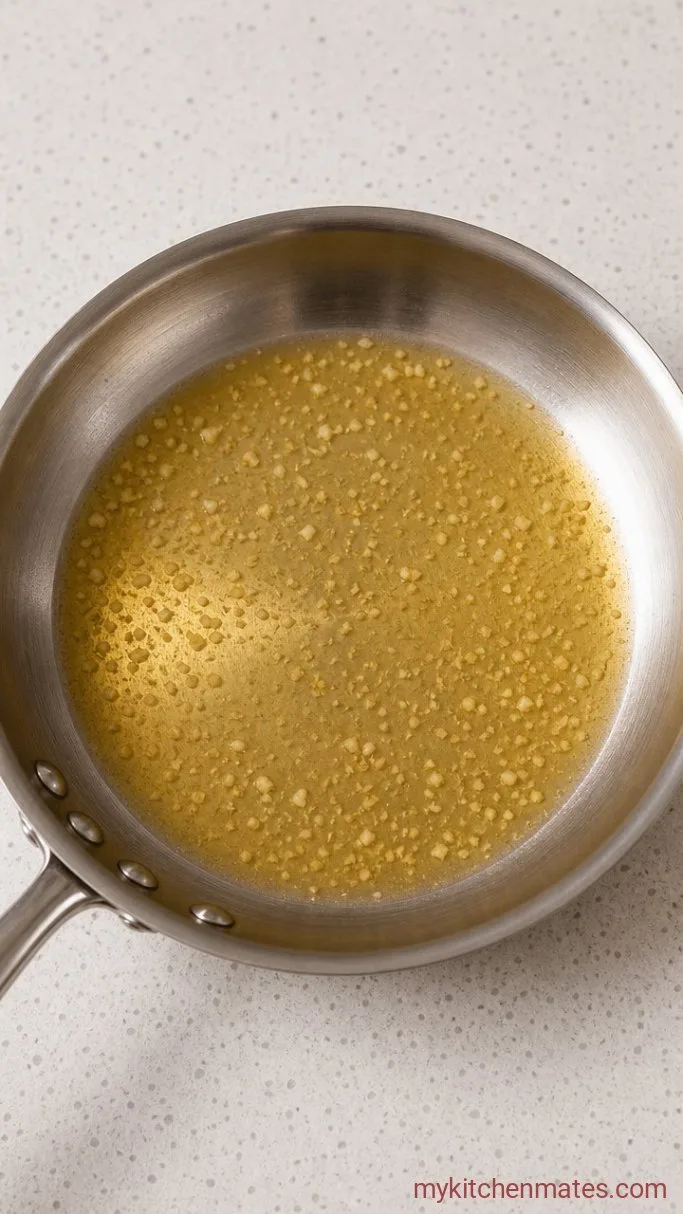 Classic Scampi Sauce With Butter and Garlic Step 2: Deglaze with Wine