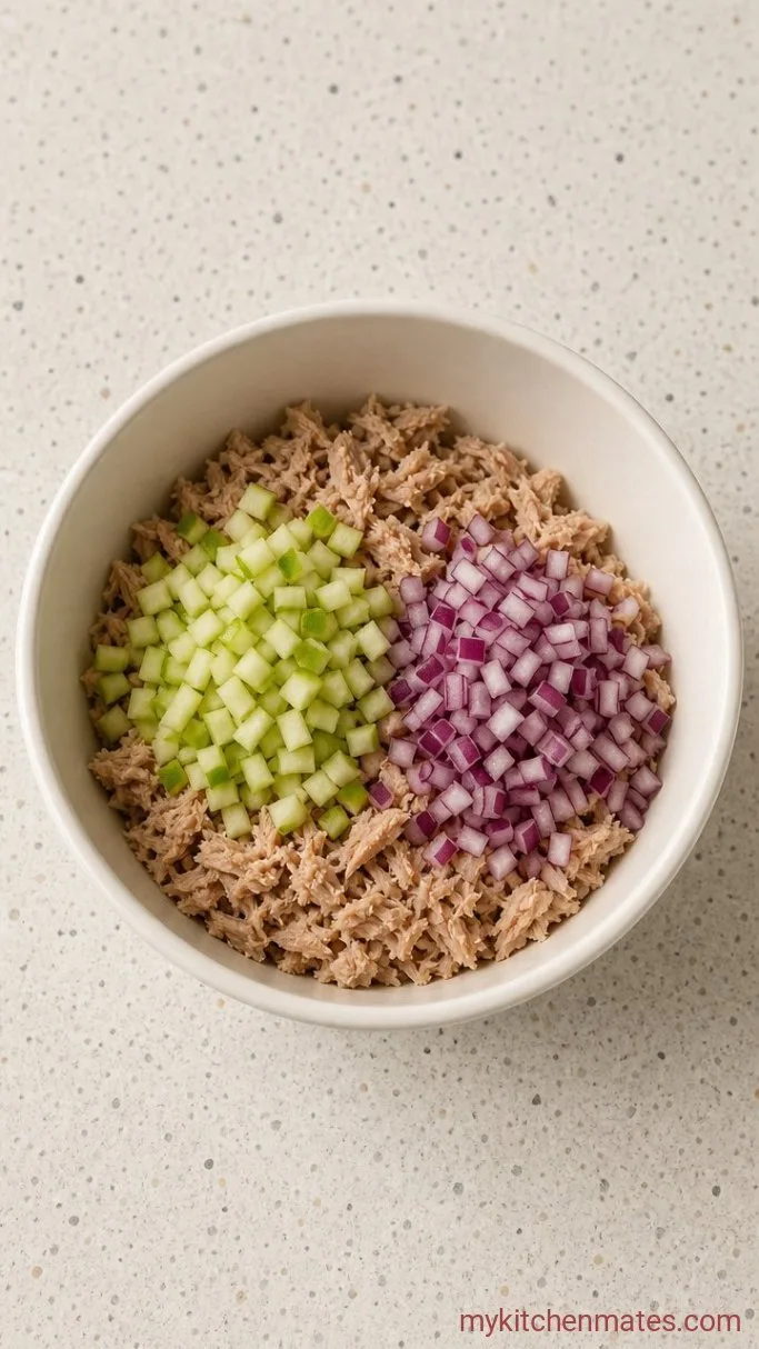 Step 2: Dice the Apple and Onion