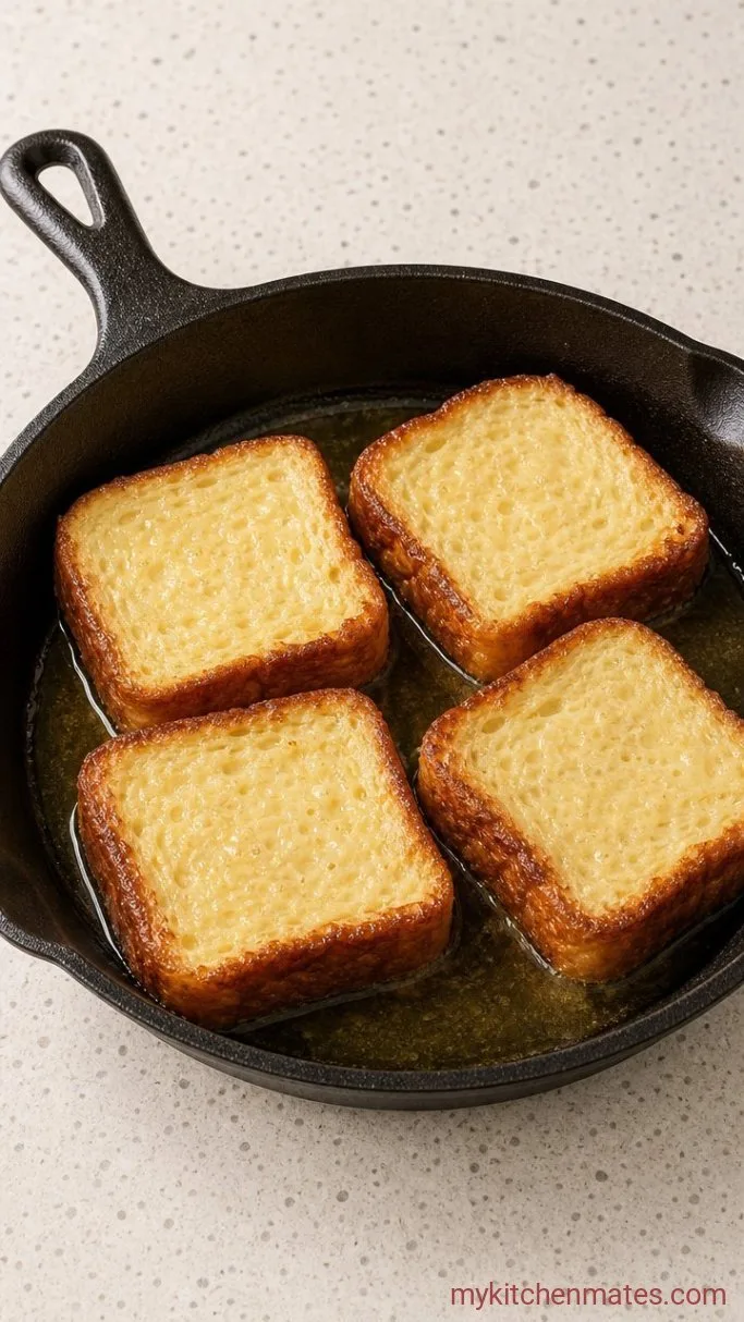 Step 2: Dip and Cook the Brioche