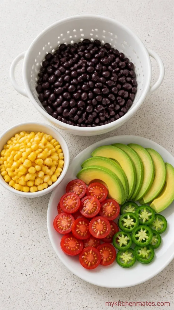 30-Minute Cilantro Lime Rice Bowl Step 2: Drain and Slice the Toppings