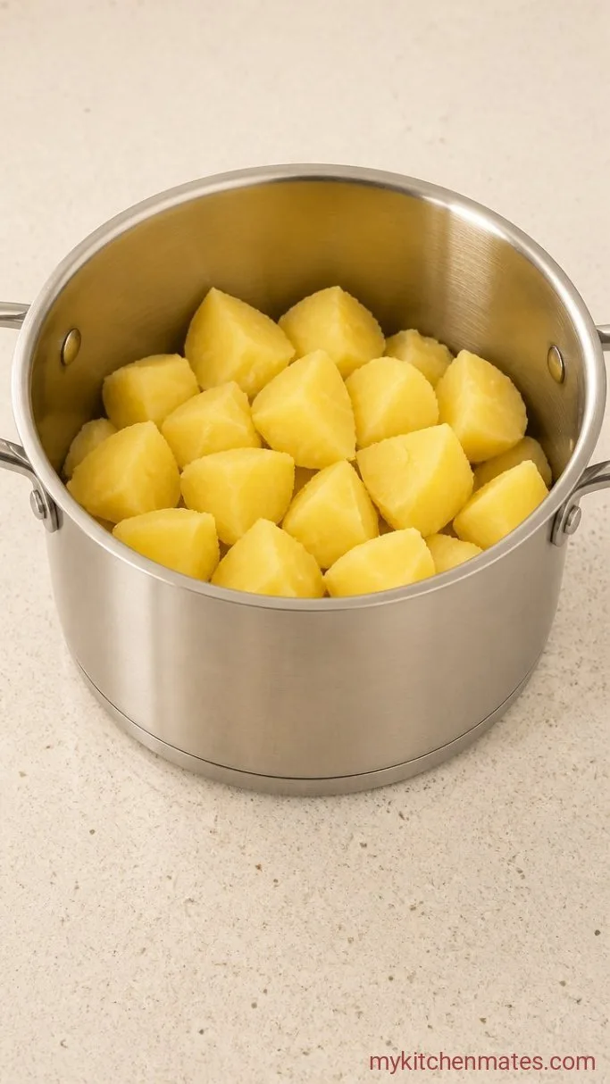 No-Lump Mashed Potatoes and Quick Pan Gravy Step 2: Drain and Steam-Dry the Potatoes