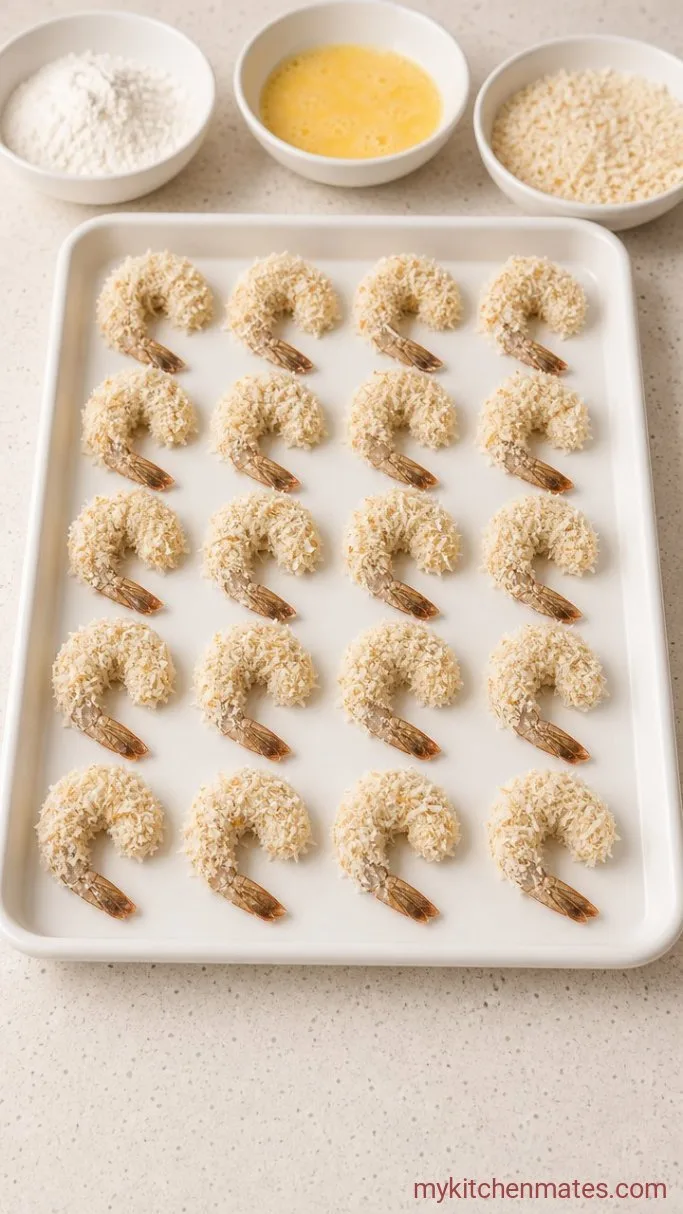 Crispy Air Fryer Coconut Shrimp in 20 Minutes Step 2: Dredge the Shrimp