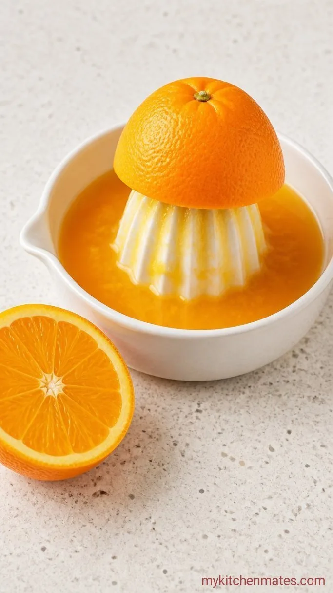 3-Minute Fresh Orange Juice Step 2: Extract the Juice
