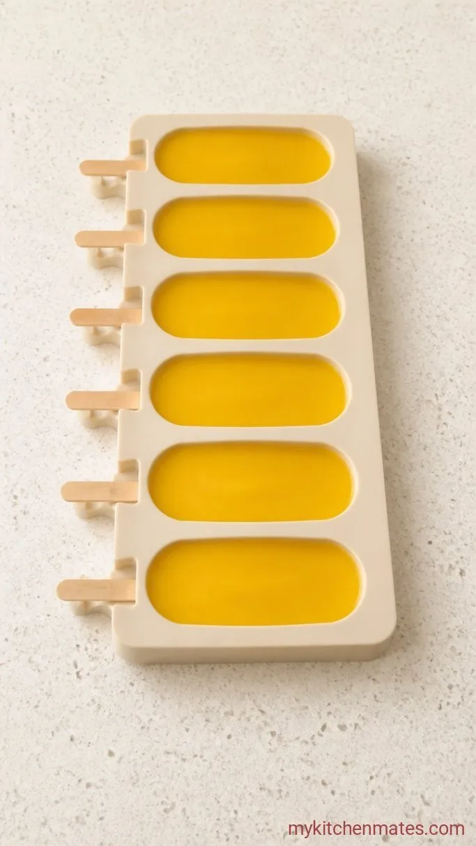 3-Ingredient Creamy Mango Ice Candy Step 2: Fill the Molds