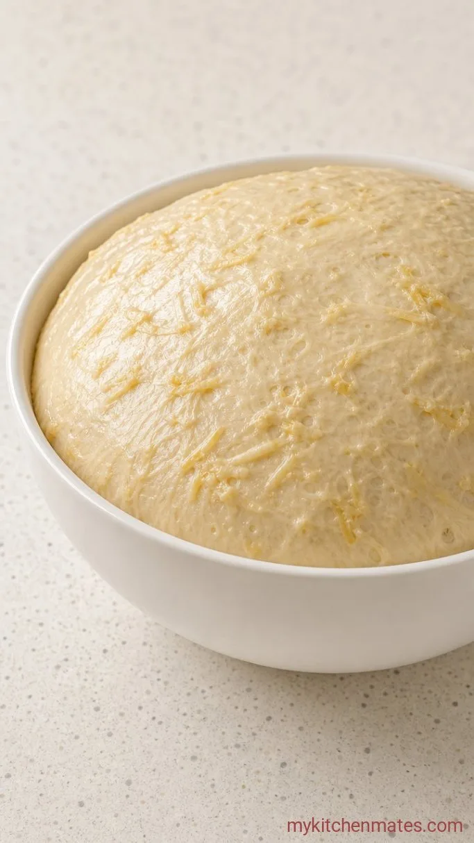 Step 2: Fold in the Asiago and Bulk Ferment