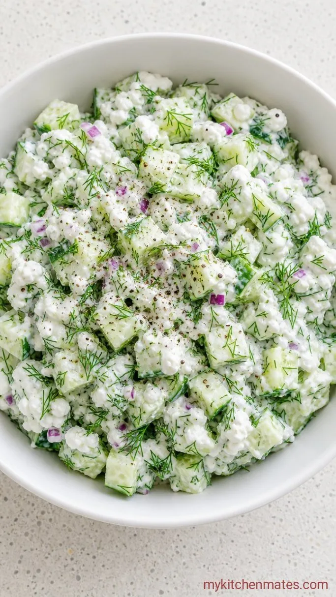Step 2: Fold in the Cottage Cheese and Dill
