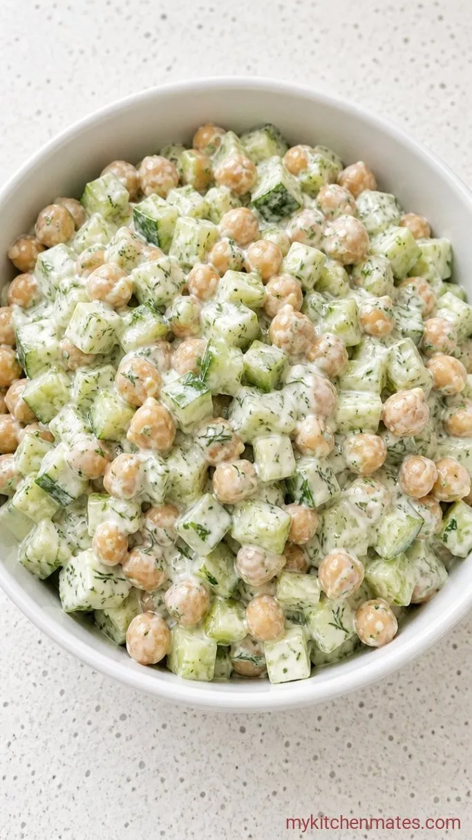 Step 2: Fold in the Cucumber and Chickpeas