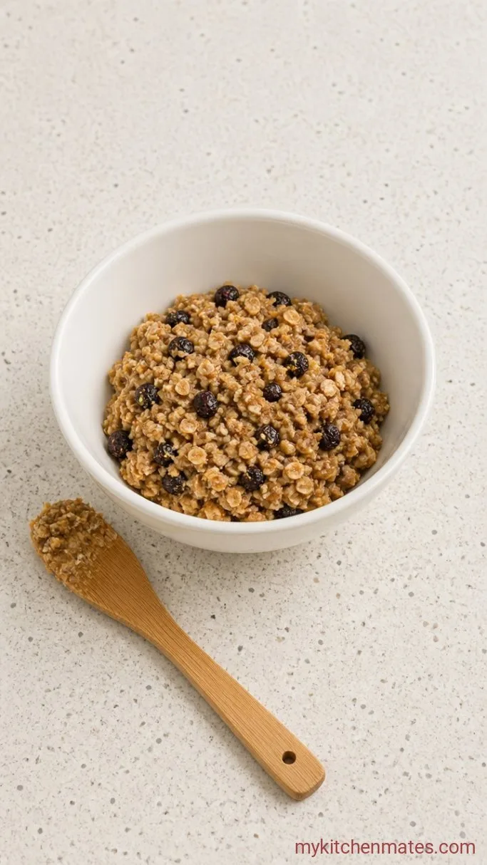 5-Ingredient No-Bake Blueberry Protein Balls Step 2: Fold in the Dry Ingredients and Blueberries