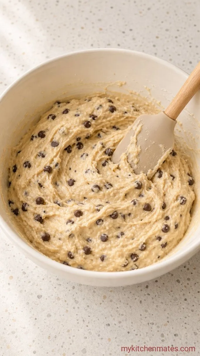 Chewy Flourless Chickpea Chocolate Chip Cookies Step 2: Fold in the Dry Ingredients and Chocolate Chips