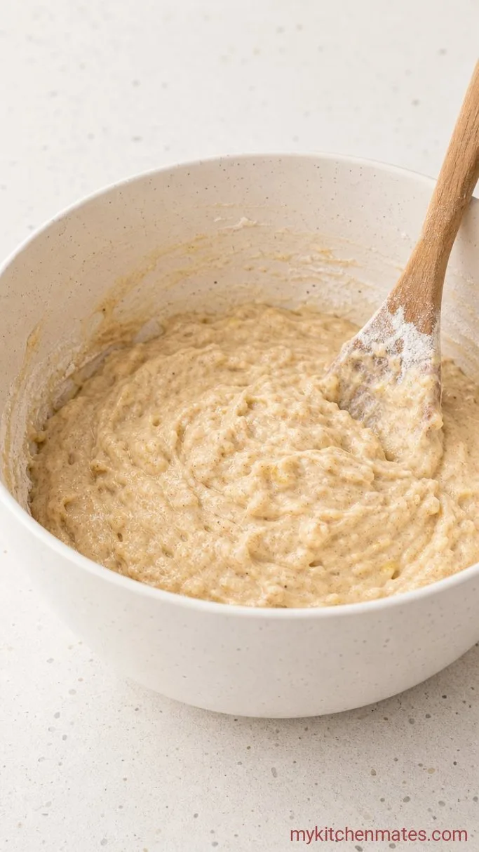 Air Fryer Banana Bread in Under 30 Minutes Step 2: Fold in the Dry Ingredients