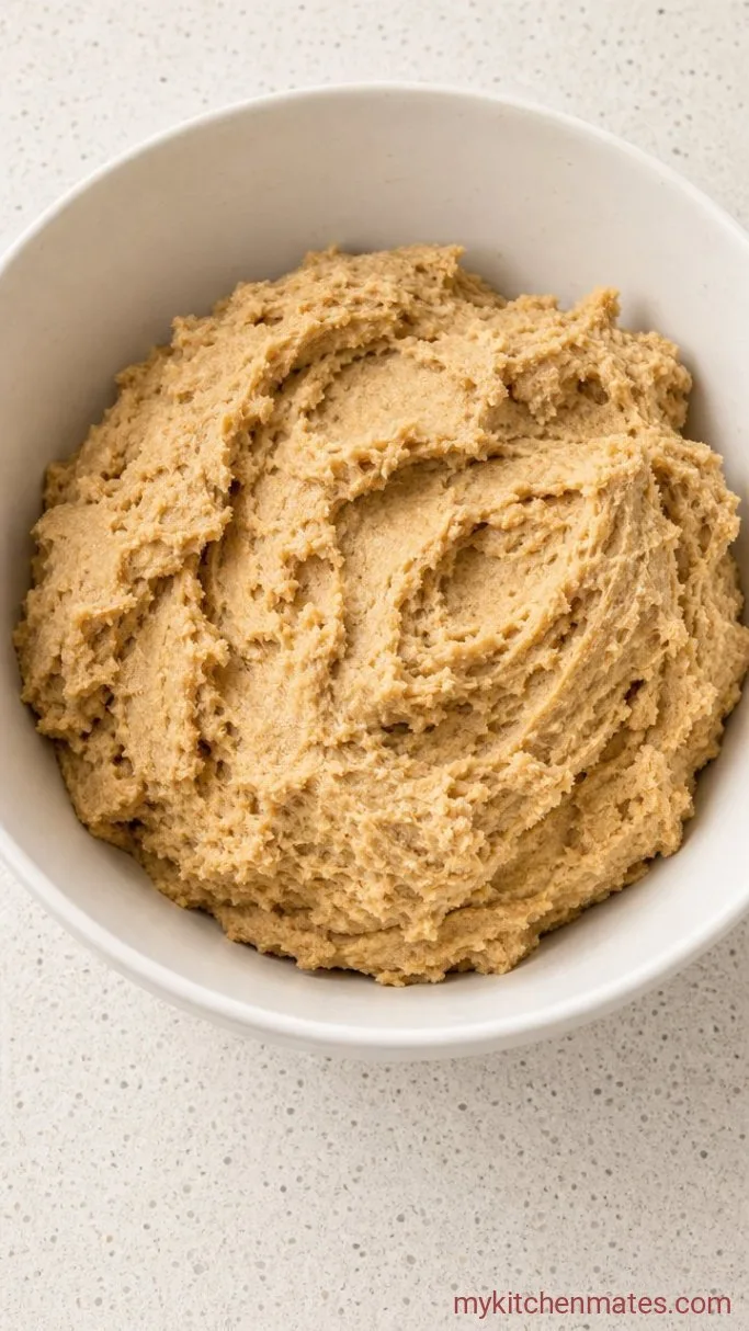 Soft and Gooey Peanut Butter Marshmallow Cookies Step 2: Fold in the Dry Ingredients