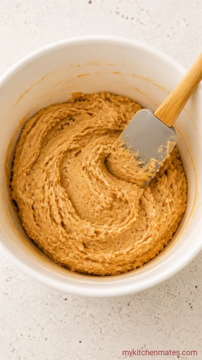 Thick, Chewy Bakery Style Peanut Butter Cookies Step 2: Fold in the Dry Ingredients