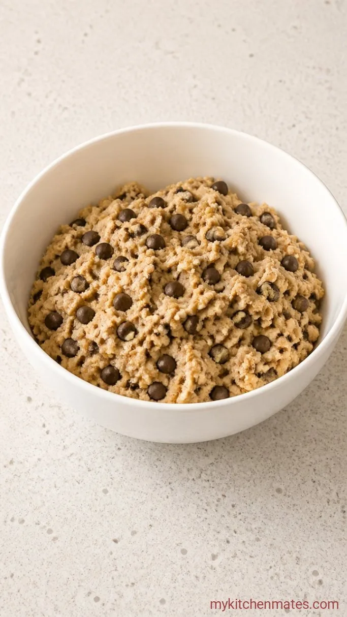 6-Ingredient High Protein Chocolate Chip Cookies Step 2: Fold in the Dry Ingredients